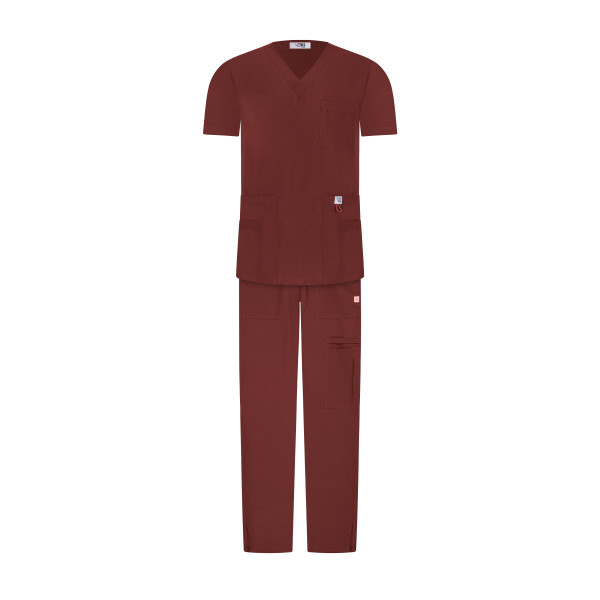 Breathing Scrub Set - Burgundy / Vinotinto